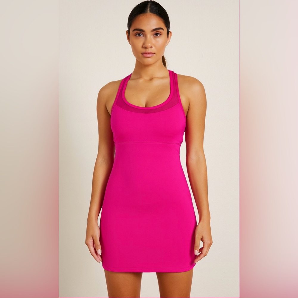 Fabletics Hot Pink Athletic Tank Dress